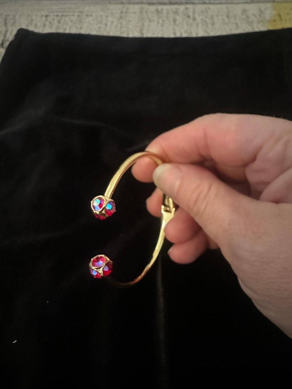 Kate Spade Lady Marmelade Pink Purple Crystal Open Cuff Bracelet - Picture 8 of 9